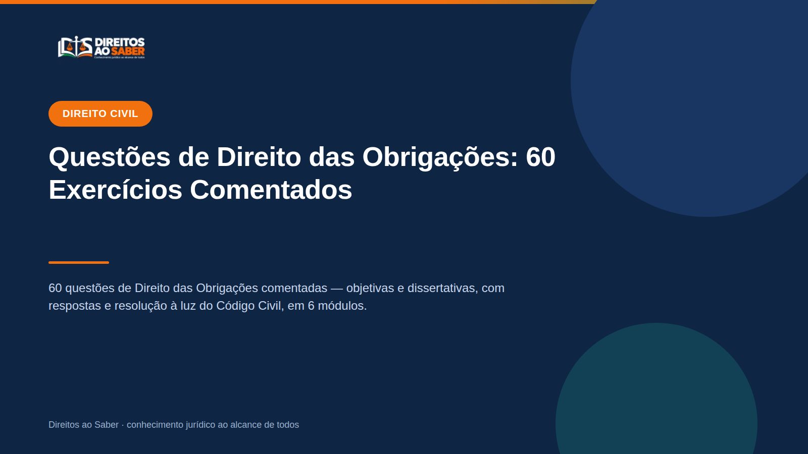 Capa do artigo: Questões de Direito das Obrigações: 60 Exercícios Comentados